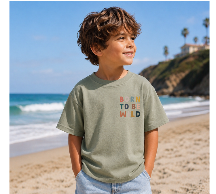 Toddler t-shirt- Born to be wild Hippo Boutique