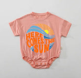 Baby Boho t-shirt Bubble Romper - Here Comes The Sun Hippo Boutique
