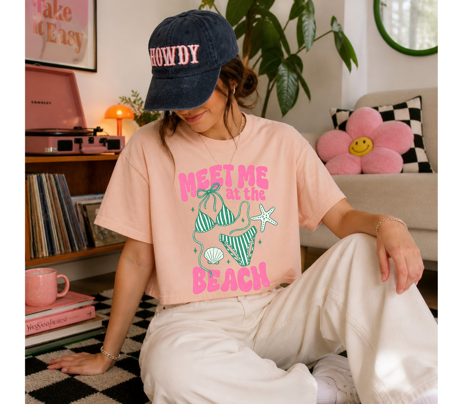 Cropped Top & T-Shirts - Meet me at the beach Hippo Boutique
