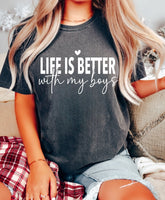 Life is Better with my Boys Women’s T-Shirts Hippo Boutique