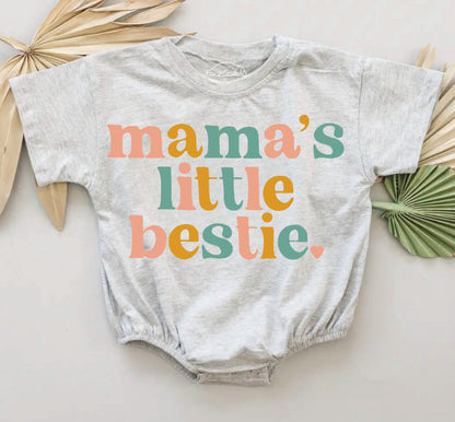 Mama’s Little Bestie Baby t-shirt bubble Romper