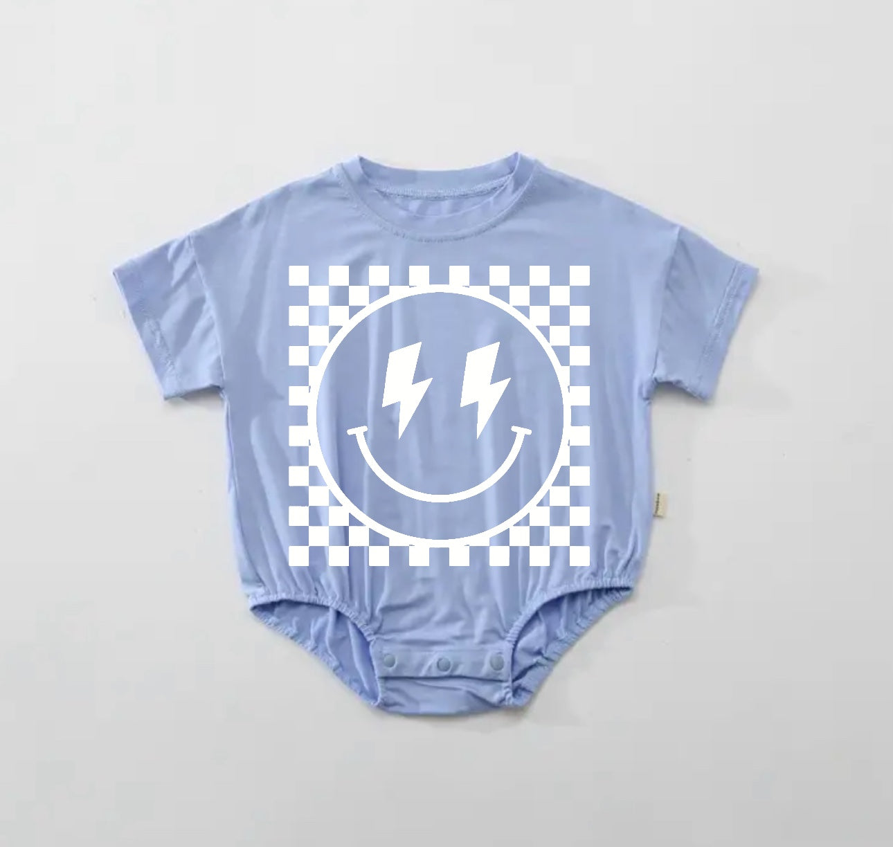 Retro Smile Baby t-shirt Bubble Romper Hippo Boutique