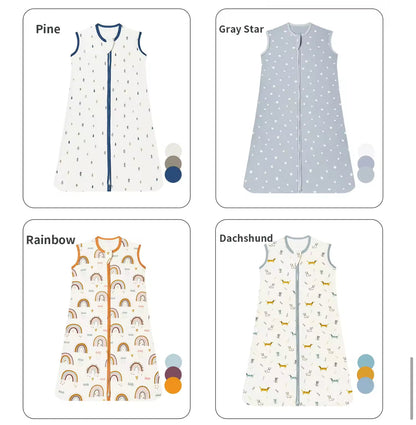 Newborn Baby 100% Organic Cotton Sleep sac - 1 Tog Hippo Boutique