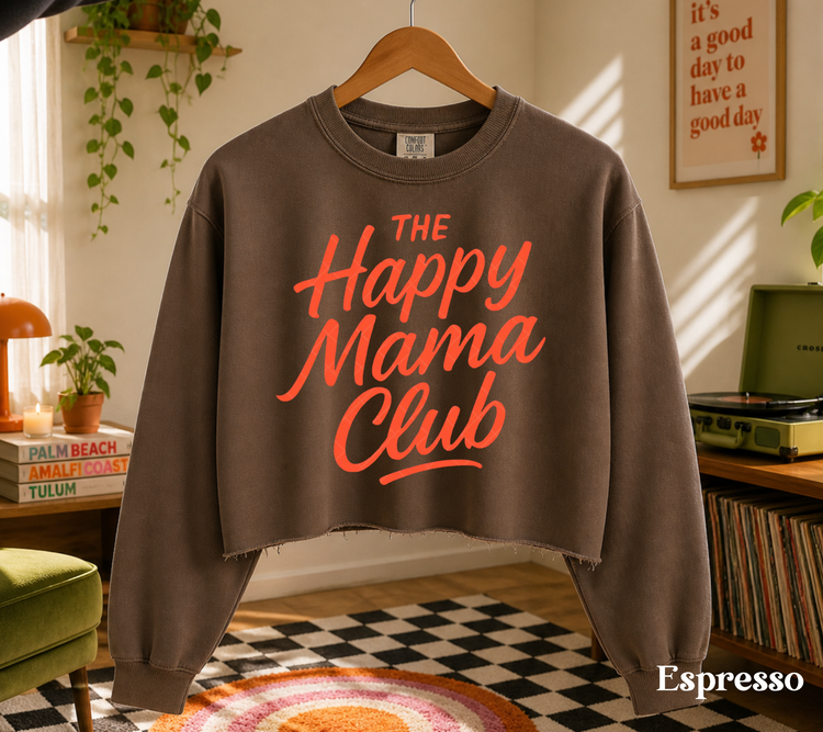 Cropped Sweatshirt - The happy mama club Hippo Boutique