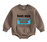 Soft warm fleece oversized Romper - Best Mix Tape Hippo Boutique