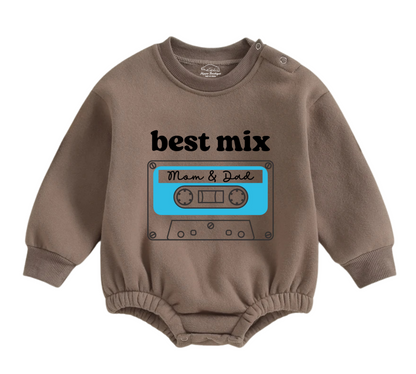 Soft warm fleece oversized Romper - Best Mix Tape Hippo Boutique