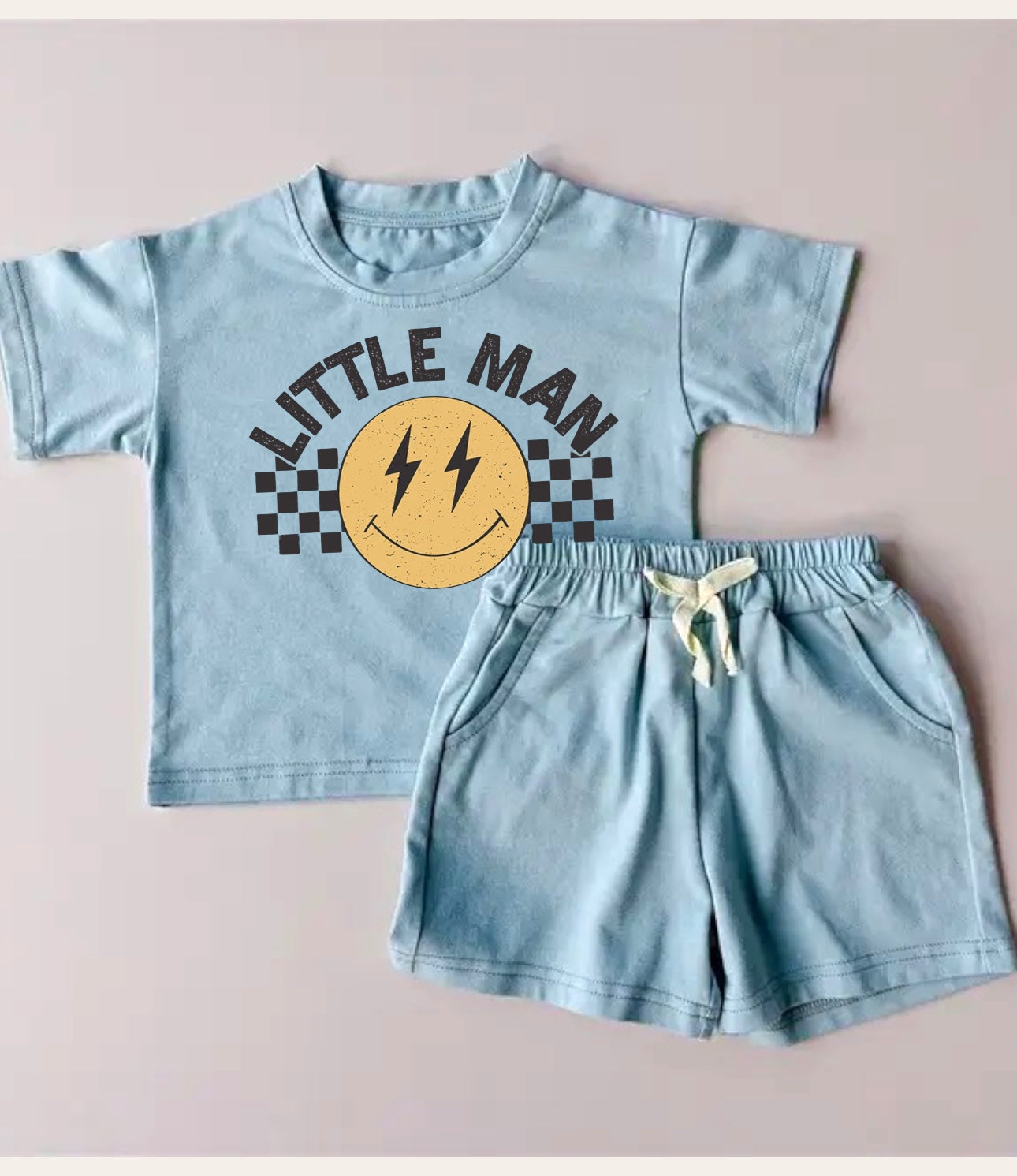 Little Man Retro Baby boy T-Shirt & Shorts Outfit Hippo Boutique