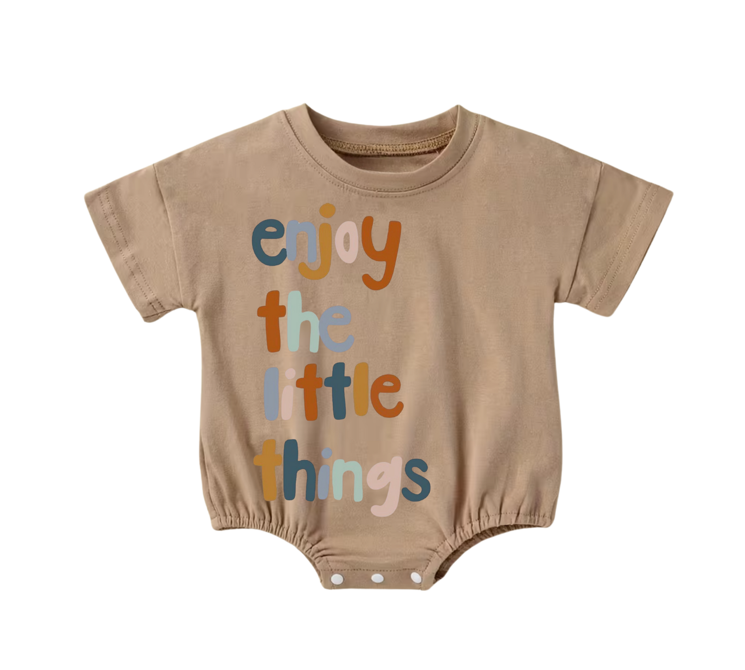 Baby t-shirt Bubble Romper - Enjoy the little things Hippo Boutique