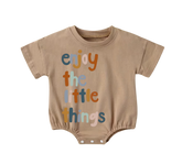 Baby t-shirt Bubble Romper - Enjoy the little things Hippo Boutique