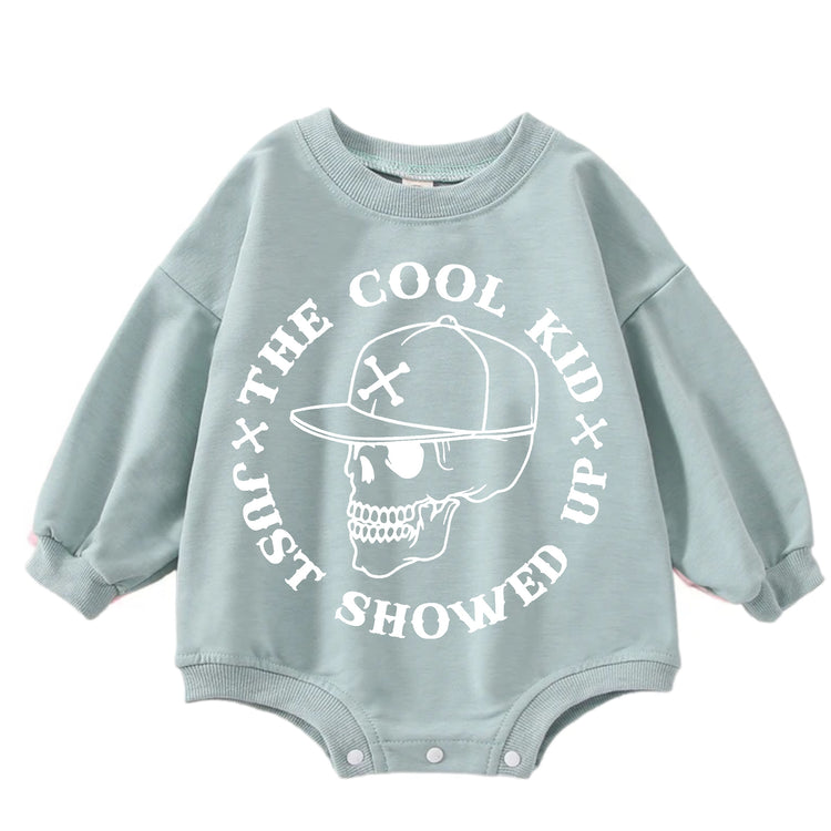 The Cool Kid just showed up Oversized Sweatshirt Romper Hippo Boutique