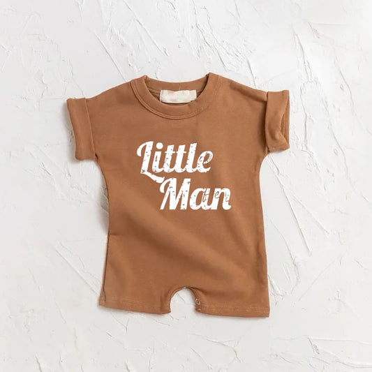Lil Man baby boy romper bodysuit Hippo Boutique