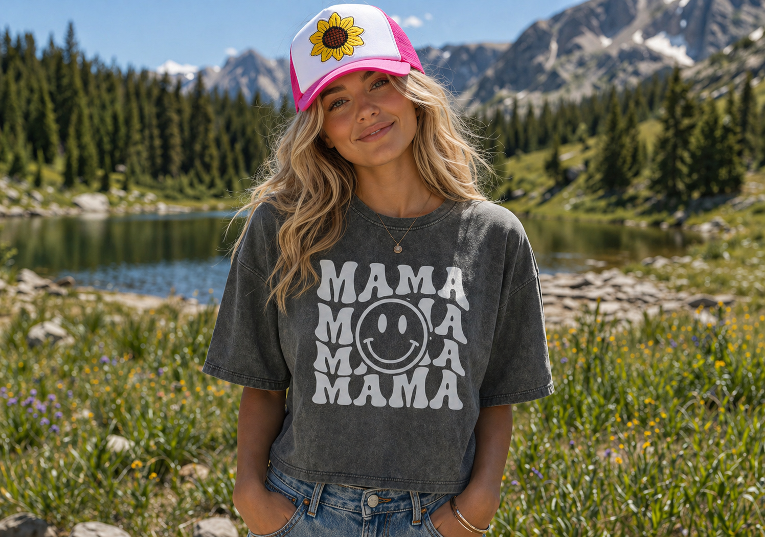 Sunflower Trucker Mesh Hats Hippo Boutique