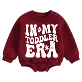 In my toddler era Soft warm fleece Baby Oversized Sweatshirt Romper Hippo Boutique