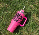 Glitter Mama Mommy Mom Bruh 40oz Shimmer Tumbler with Handle Hippo boutique