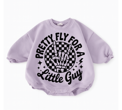Baby Cotton Sweatshirt Romper - Pretty Fly Hippo Boutique