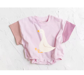 Stitch baby Color Block T-Shirt Bubble Romper by Hippo Boutique