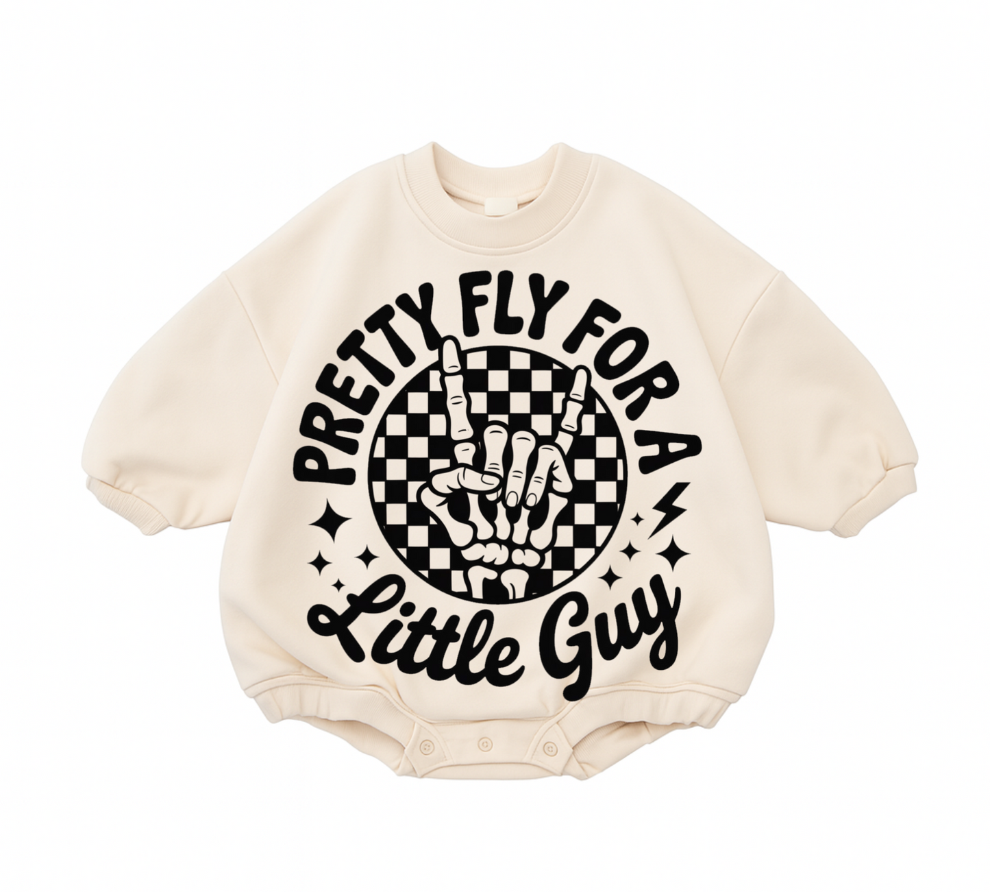 Baby Cotton Sweatshirt Romper - Pretty Fly Hippo Boutique