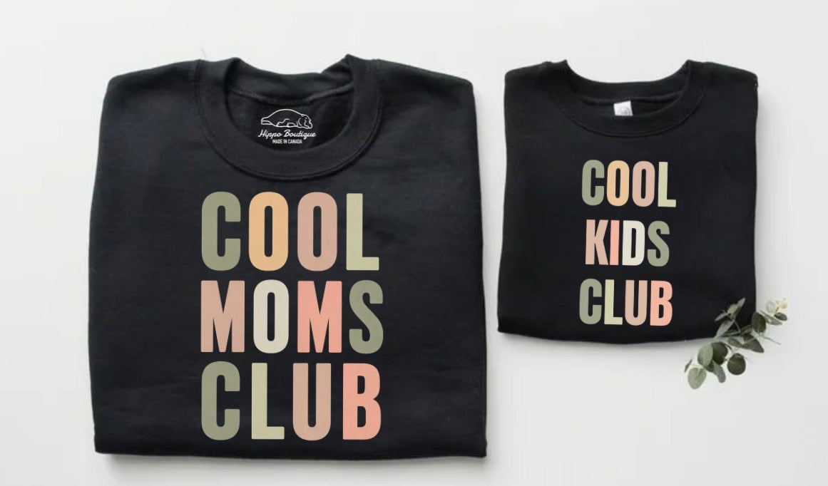 Mama & Mini Matching Sweatshirts - Cool Club Hippo Boutique