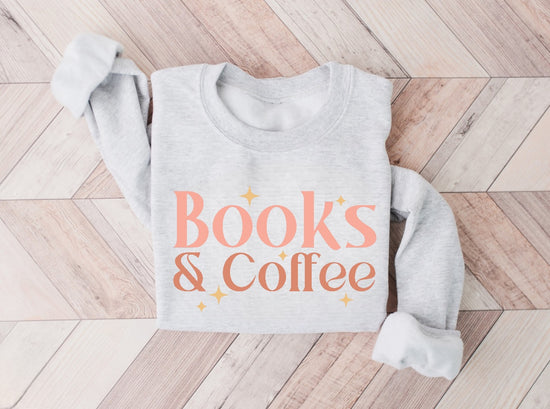 Books & Coffee Sweatshirt Hippo Boutique