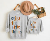 Mama & Mini Matching Sweatshirts - Enjoy the little things Hippo Boutique