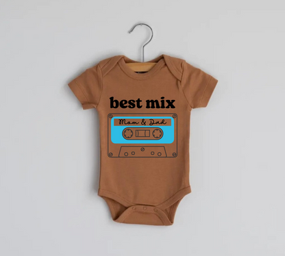 Best Mix Tape Newborn Baby Bodysuit Onesie Hippo Boutique