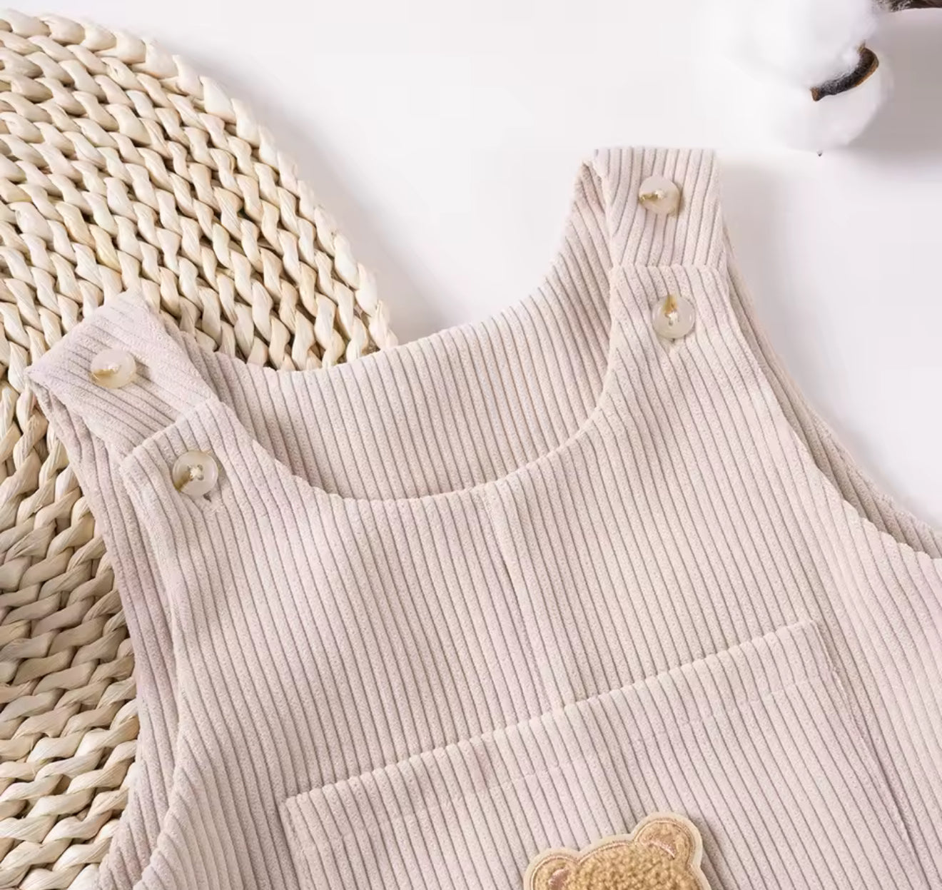Teddy Bear Corduroy Bodysuit Hippo Boutique