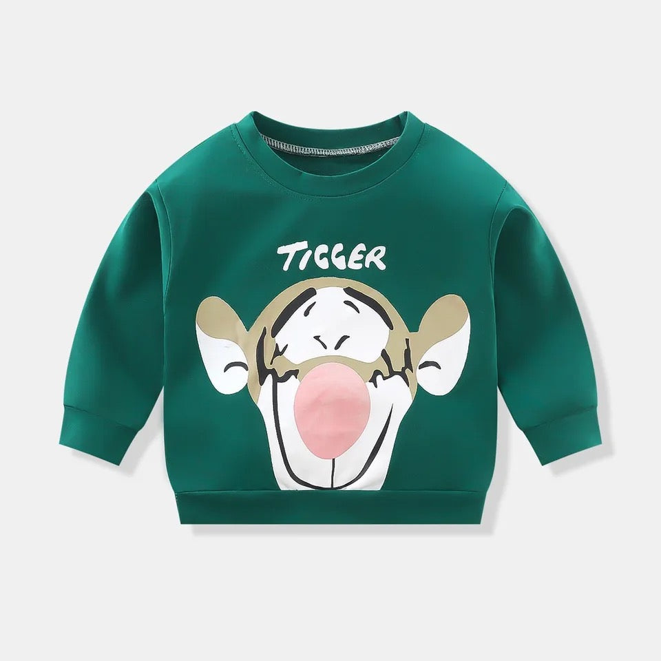 Cartoon Print Sweatshirts Hippo Boutique