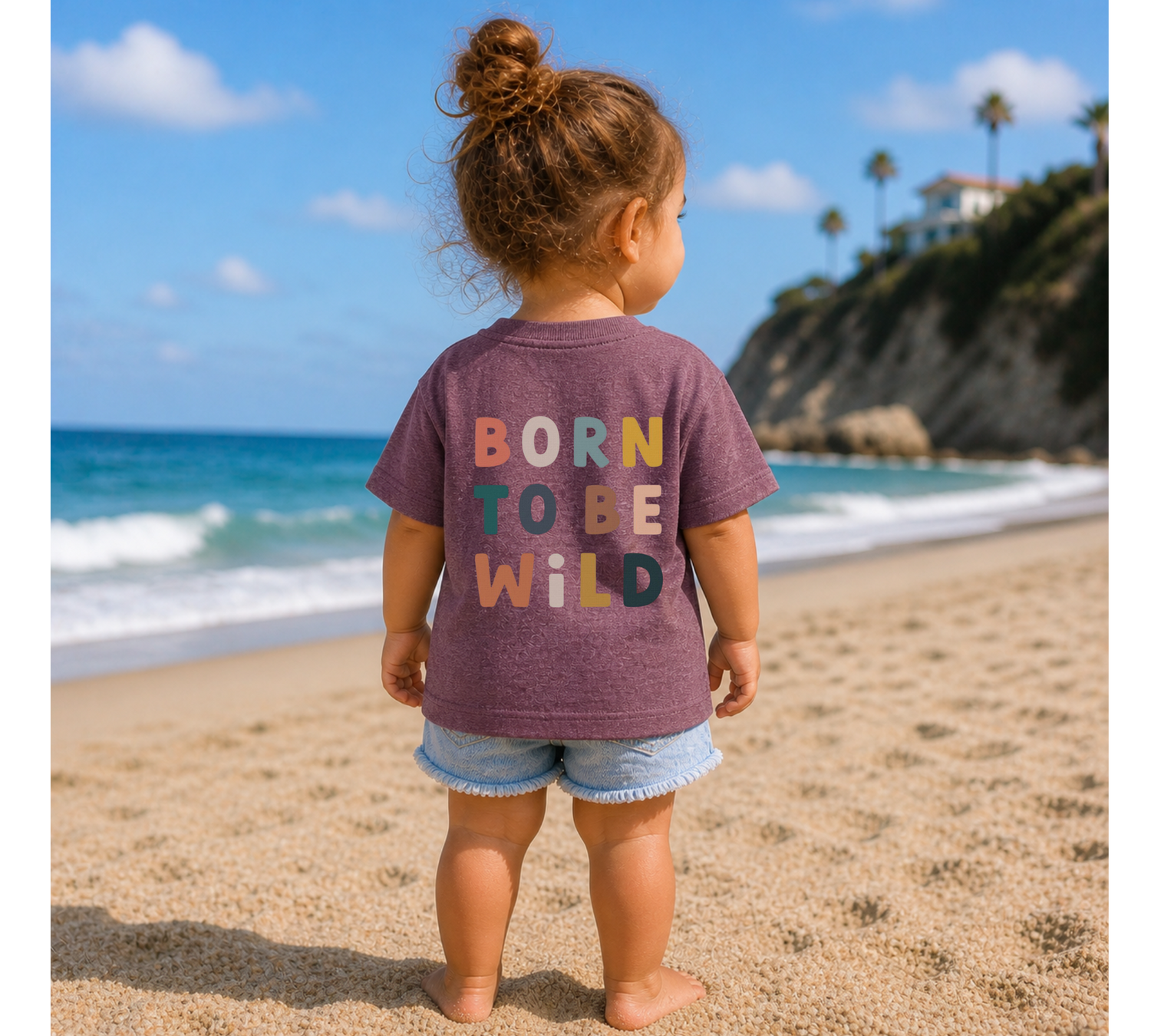 Toddler t-shirt- Born to be wild Hippo Boutique