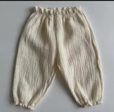 Organic Cotton Baby & Toddler Pants – Neutral Loose Fit Hippo Boutique