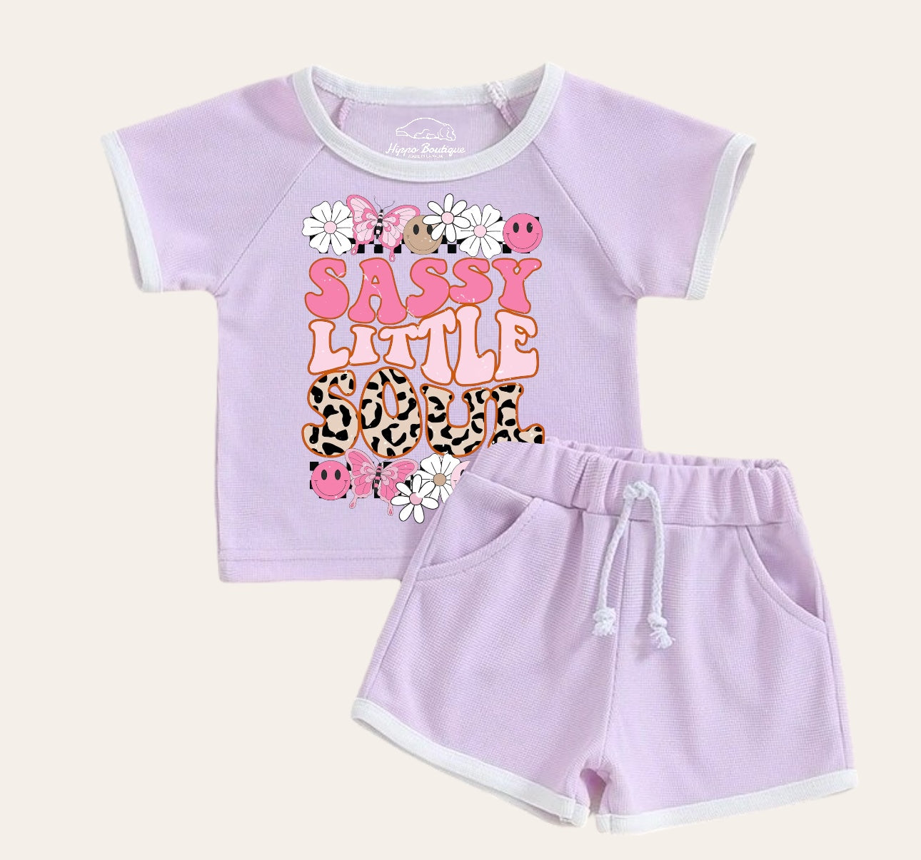 Sassy Little Soul Leopard Baby & toddler Outfit set Hippo Boutique