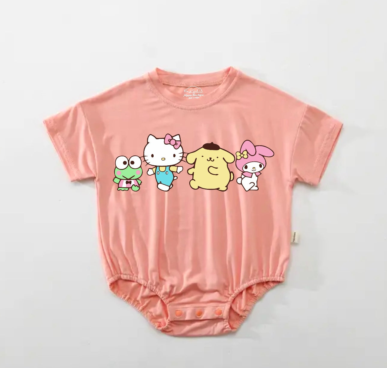Kitty Baby t-shirt bubble Romper Hippo Boutique