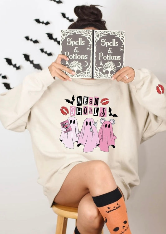 Women’s Halloween Sweatshirts - Mean Ghouls Hippo Boutique