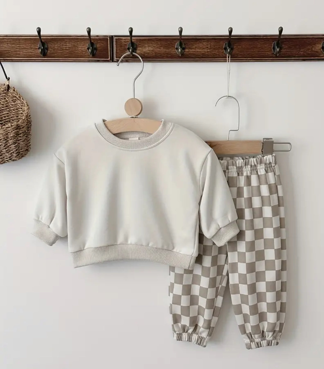 Baby & Toddler Checkered Jogger Set Hippo Boutique