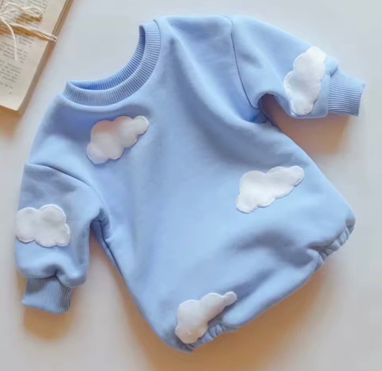 Cloud Sweatshirt Romper Hippo Boutique