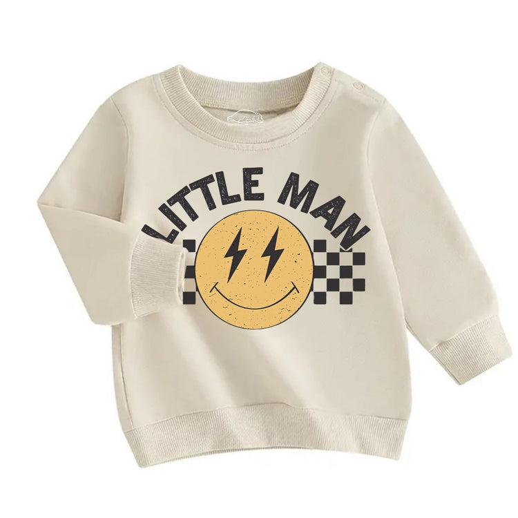 Little Man Retro Baby & toddler Boy sweatshirt Hippo Boutique