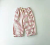 Kids & Toddler Striped Linen Cotton Pants Hippo Boutique