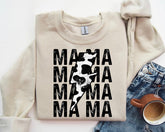 T-Shirts Sweatshirts & Hoodies - Cow Print Mama Hippo Boutique