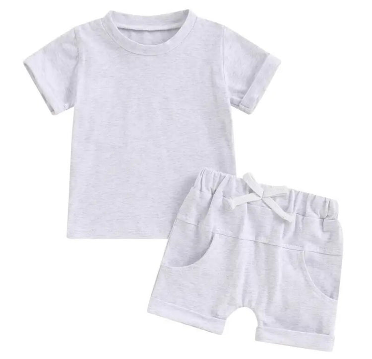 Baby and Toddler t-shirt & pocket shorts outfit Hippo Boutique