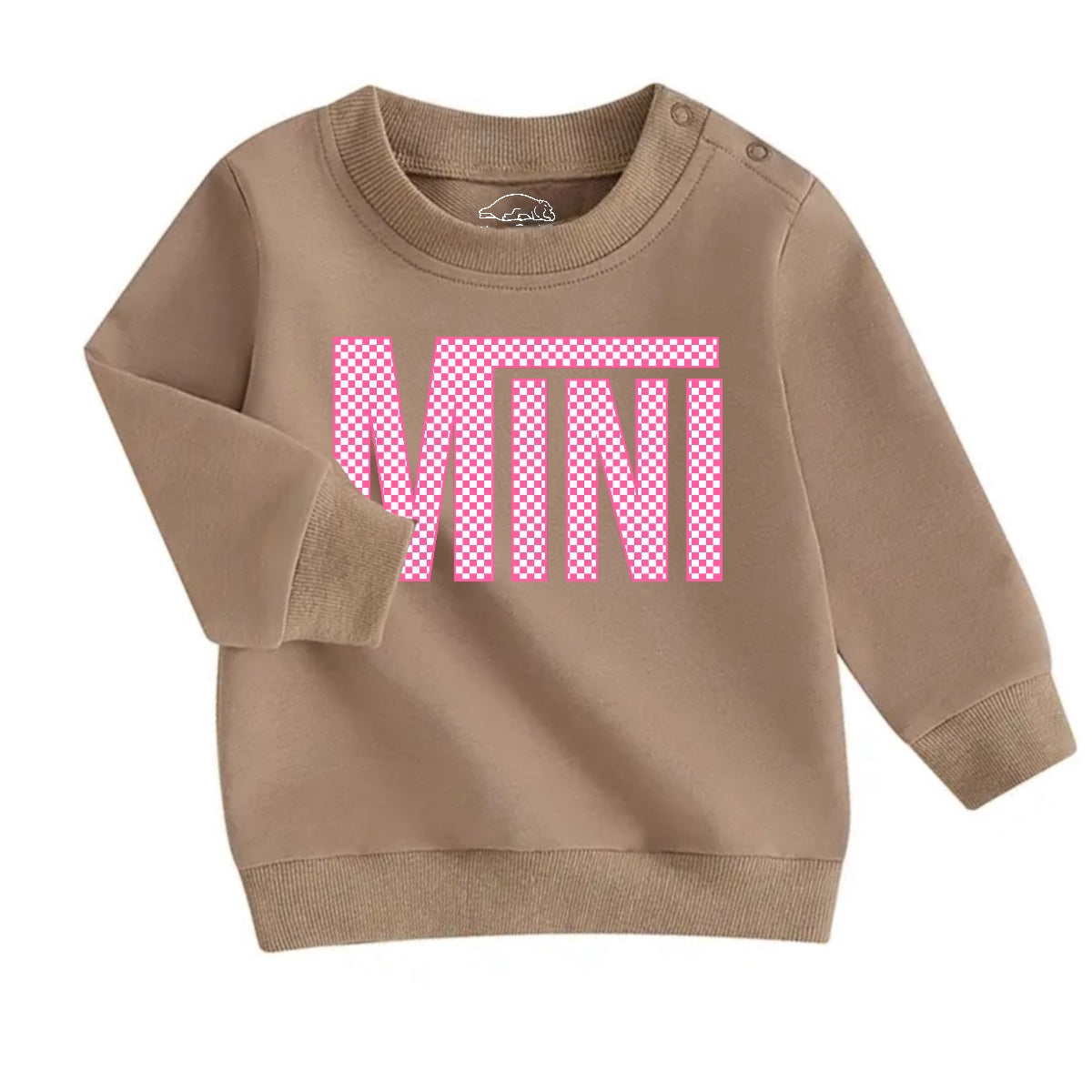Pink Checkered Mini Baby & toddler sweatshirt Hippo Boutique