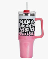 Glitter Mama Mommy Mom Bruh 40oz Shimmer Tumbler with Handle Hippo boutique