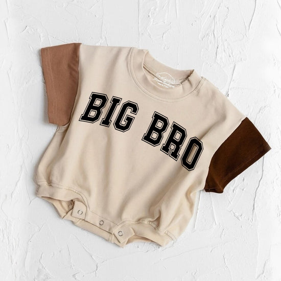 Big Bro baby Color Block T-Shirt Bubble Romper Hippo Boutique