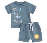 Enjoy the little things Baby and Kids cotton t-shirt & shorts outfit (Copy) Hippo Boutique