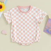 Baby Checkered T-Shirt Romper Hippo Boutique