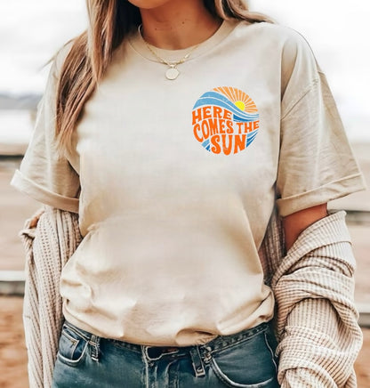 Here Comes The Sun Retro T-Shirts Hippo Boutique