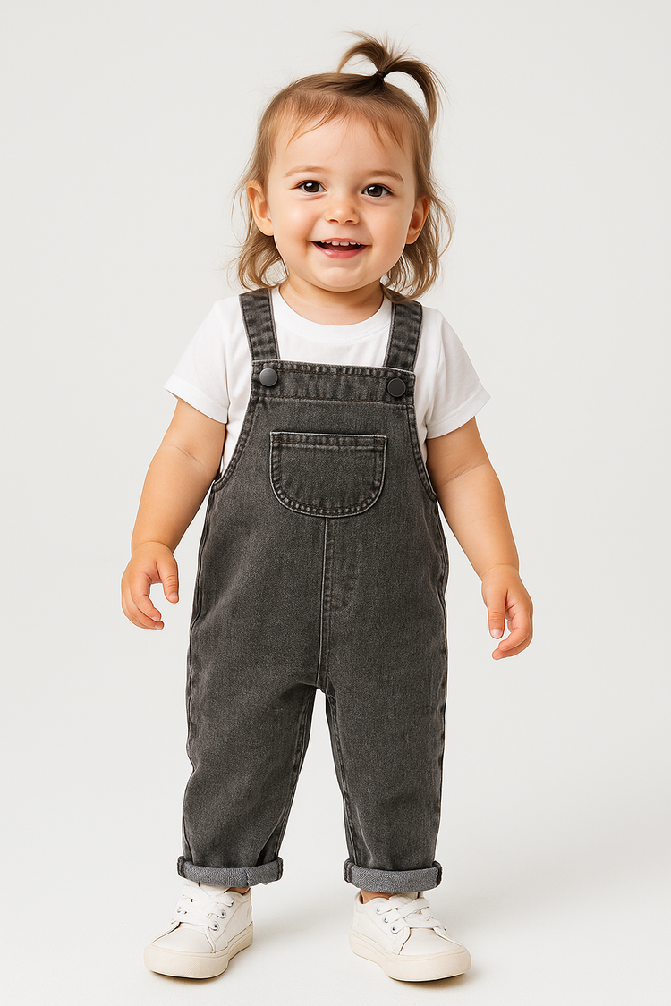 Baby & Toddler Denim Coveralls Hippo Boutique