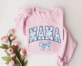 Custom Mama Floral Sweatshirt with children’s name on sleeve Hippo Boutique