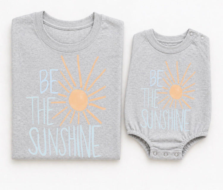 Mama & Mini Matching T-Shirts & Romper - Be the sunshine Hippo Boutique
