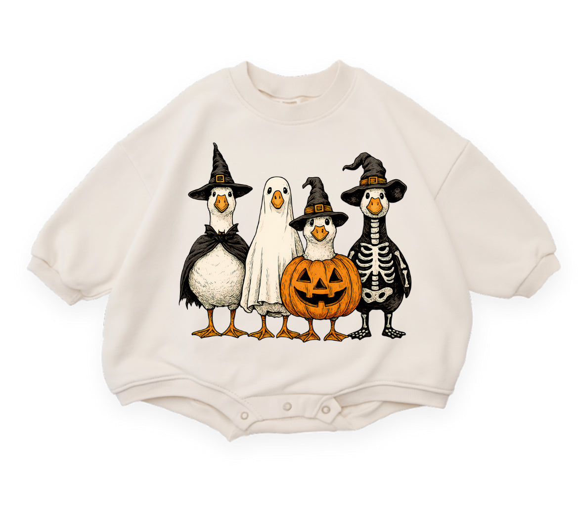 Baby Cotton Sweatshirt Romper - Pretty Fly Hippo Boutique