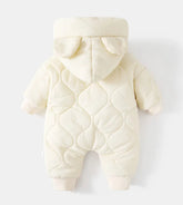 Teddy Bear Baby Snowsuit One Piece Hippo Boutique