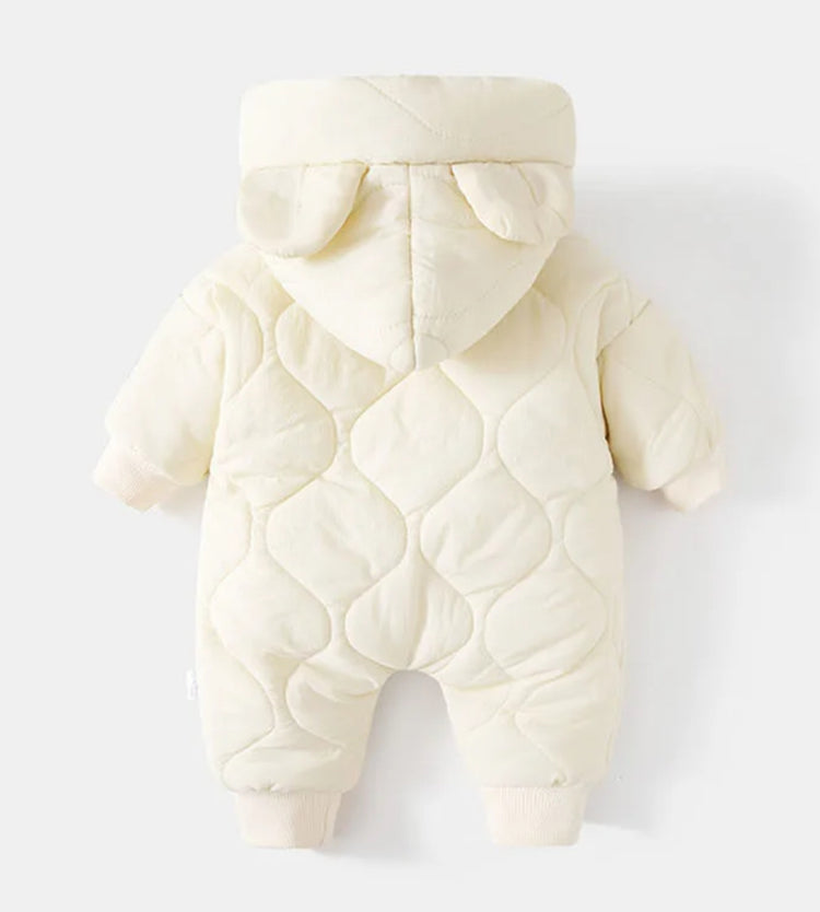 Teddy Bear Baby Snowsuit One Piece Hippo Boutique
